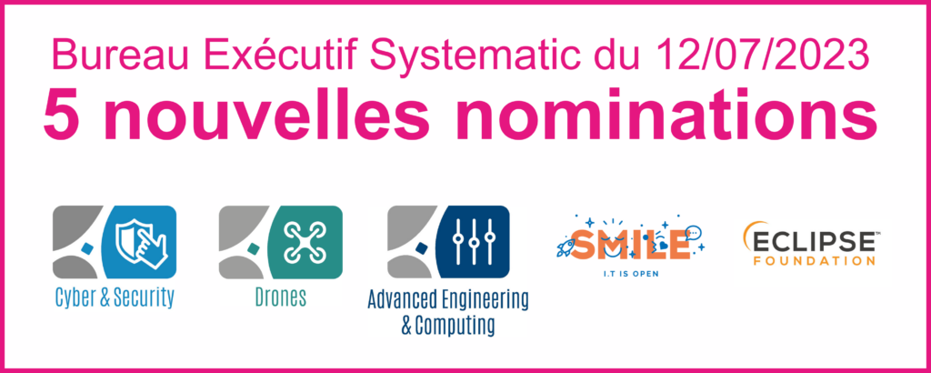 5 nominations d'importance chez Systematic : Gilles Desoblin, Frank Erb, Omar Hammami, Jean-Charles Bordes et Florent Zara
