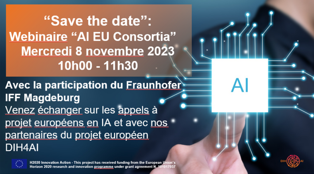 DIH4AI Webinar "Discover potential partners with specialised AI expertise and form consortia that can elevate your projects to new heights"