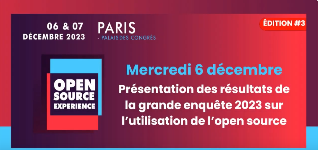 Présentation des résultats de la grande enquête 2023 sur l’utilisation de l’open source