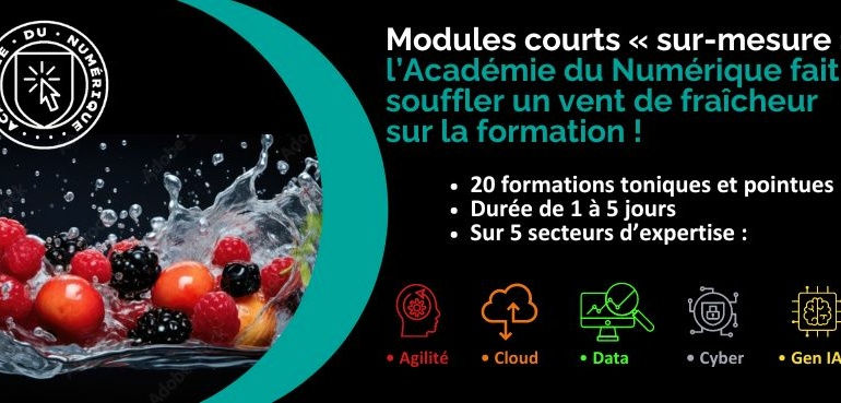 Formation : Découvrez la nouvelle offre modules courts « sur-mesure » de l’Académie du Numérique