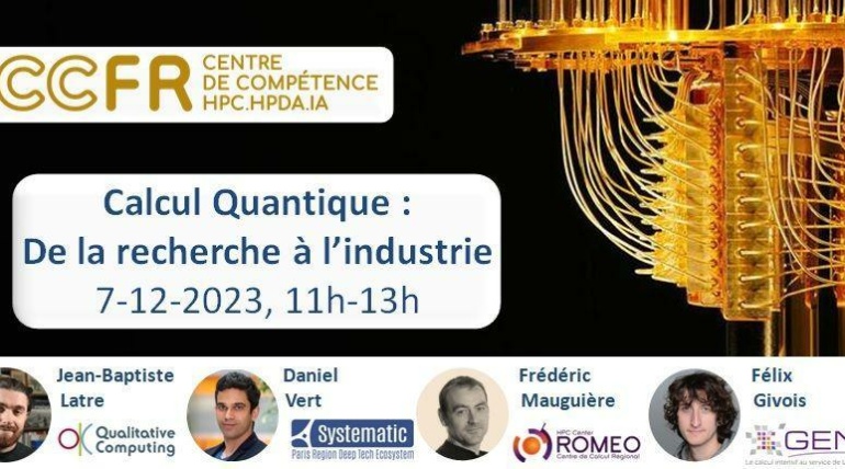 Webinaire : Calcul Quantique : de la recherche à l’industrie