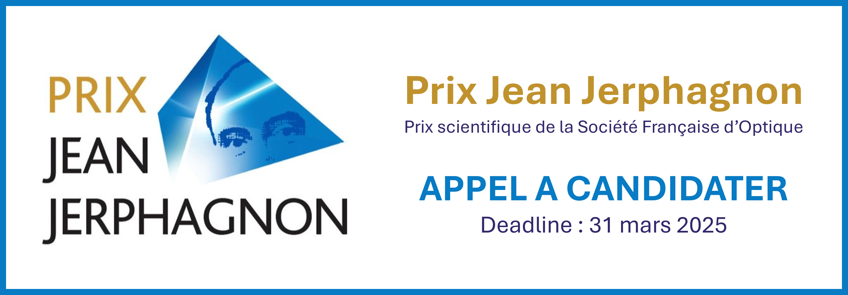 PRIX JEAN JERPHAGNON 2025  Appel à candidatures – Deadline : 31 mars 2025