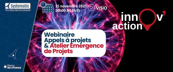 Webinaire Appels à projets & Atelier Emergence de projets