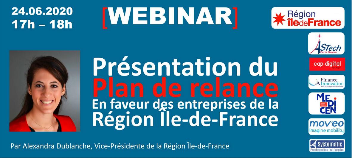 [WEBINAR] Présentation du Plan de relance en faveur des entreprises de la Région Île-de-France