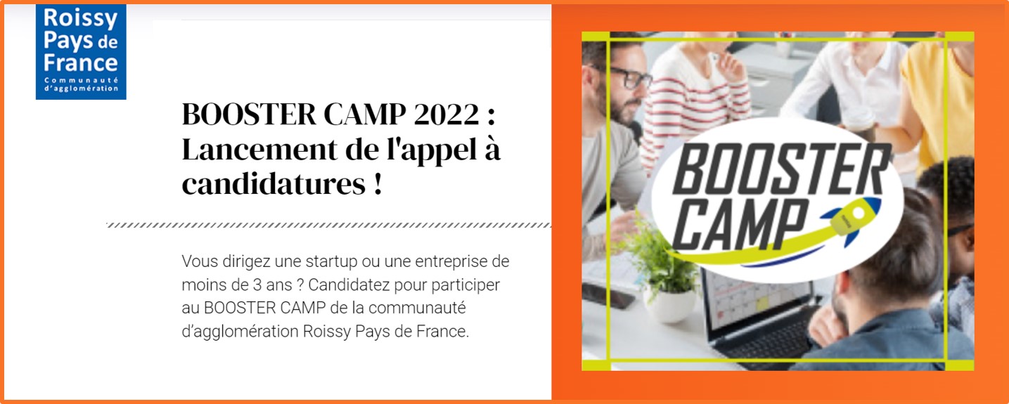 [Appel à candidatures] BOOSTER CAMP Roissy Pays de France