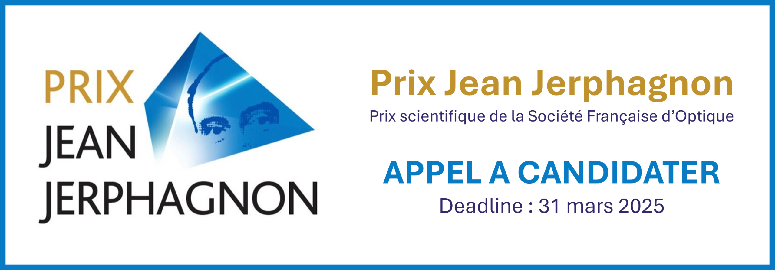 PRIX JEAN JERPHAGNON 2025  Appel à candidatures – Deadline&nbsp;: 31 mars 2025